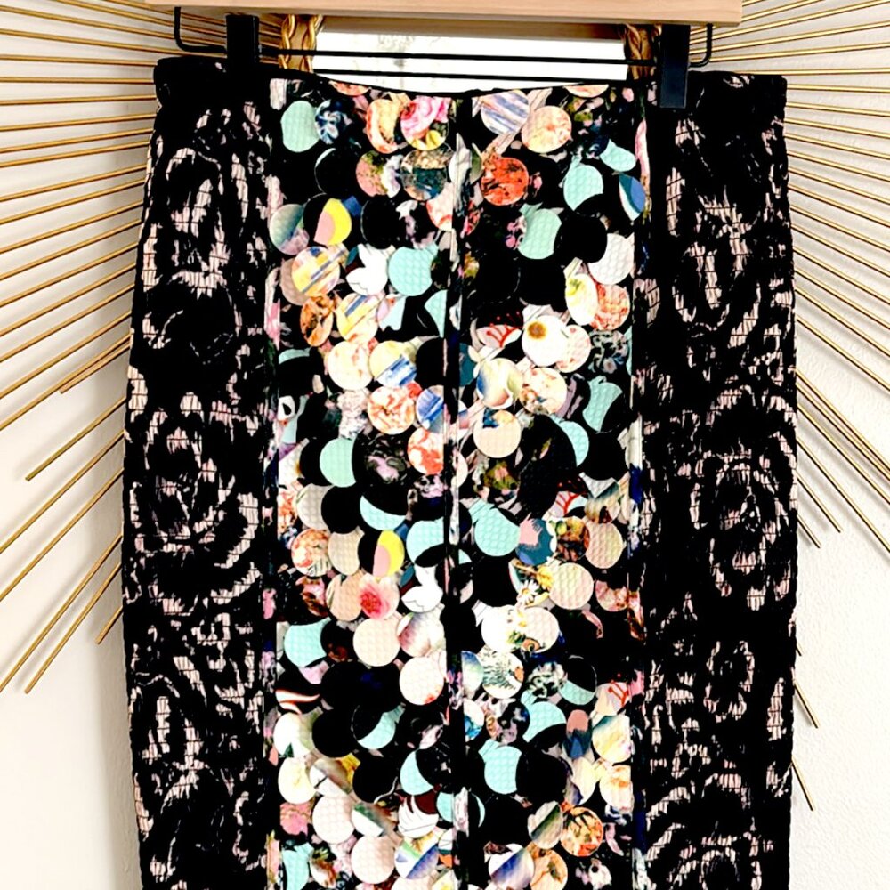Anthropologie Textured Pencil Skirt